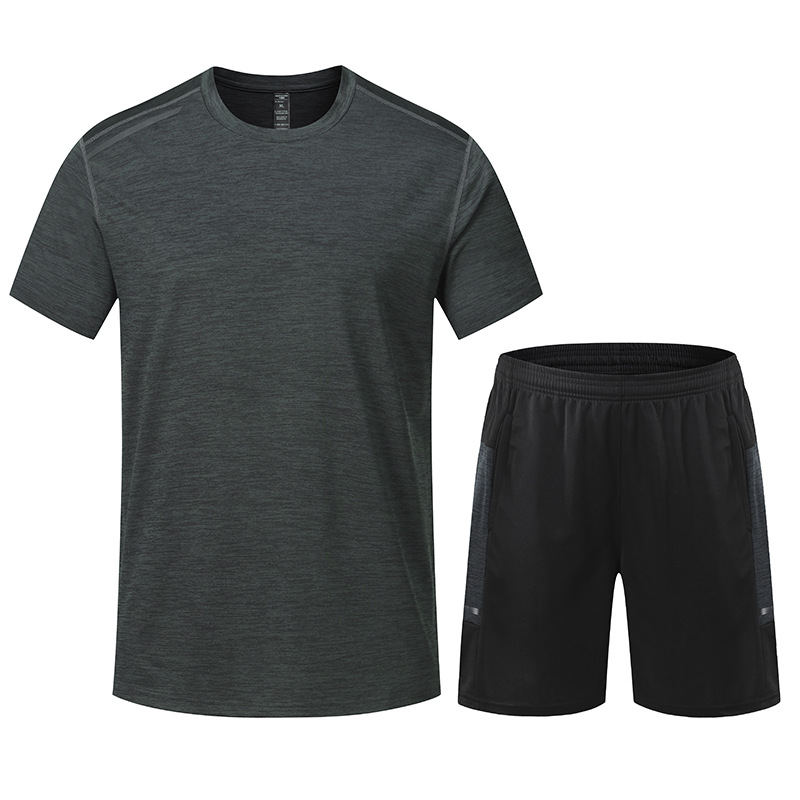 Traje de ropa deportiva Camiseta de manga corta de verano de secado rápido y transpirable Pantalones cortos de entrenamiento de baloncesto para correr por la mañana Ropa de gimnasio 680