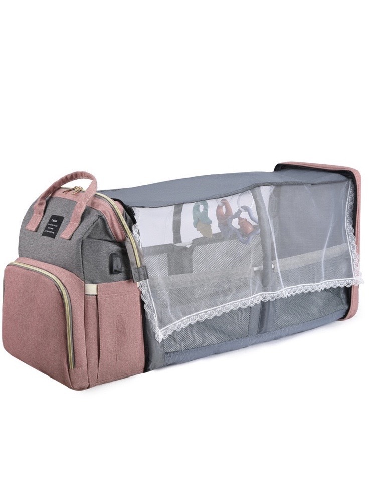 Nuevo japonés y coreano transfronterizo bolso de la momia mochila cuna mochila de gran capacidad hacia fuera bolsa de leche materna y bolsa infantil fábrica