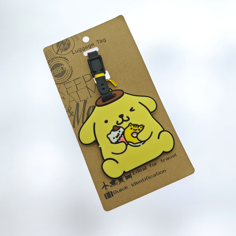 Sanrio animación gran ojo rana jade Gui perro mono pequeño elefante etiqueta de equipaje identificación colgante