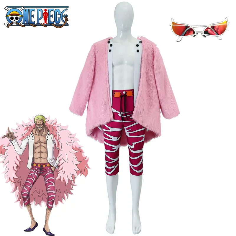 Косплей-костюм (One Piece) Доффламинго — полный набор / одежда+очки, размеры XS–XXXL