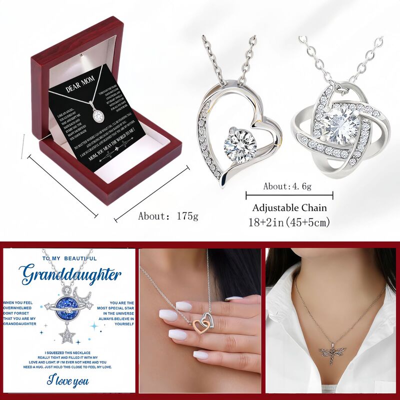 Cross-border Amazon Explosions Love Necklace European and American Fashion Diamond Clover Pendant Valentine's Day Mother's Day Gift