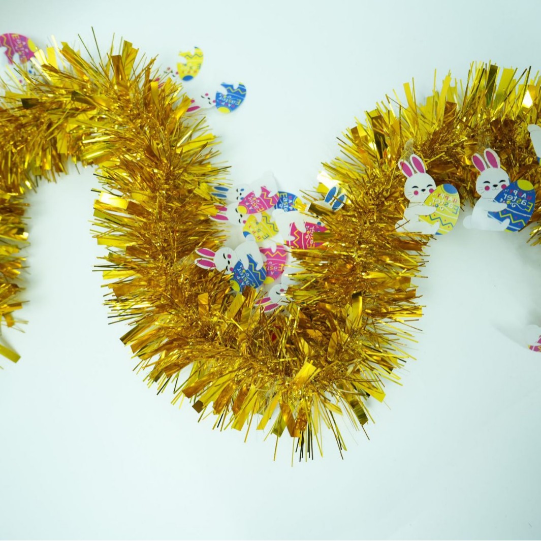 Conejo transfronterizo de Pascua colgante de lana decoración de fiestas de color de dibujo de flores escenas de decoración props