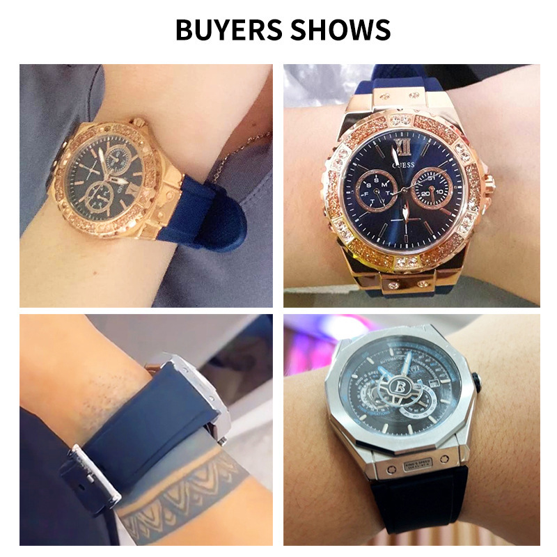 Reemplazo del reloj GUES U0247G3 W1058G2 W0040G3 correa de silicona azul