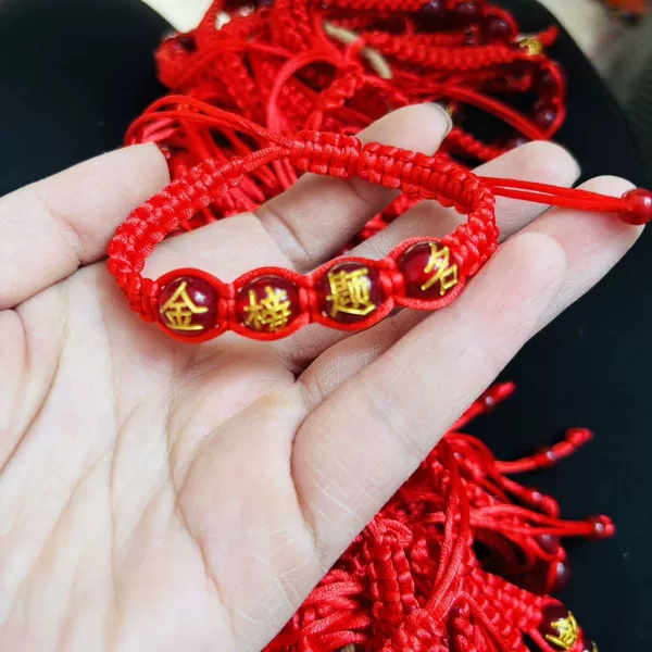 Acrylic [Round beads and gold list title]