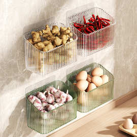 收纳置物架厨房葱姜蒜收纳盒卫生间置物壁挂浴室多功能挂篮收纳筐