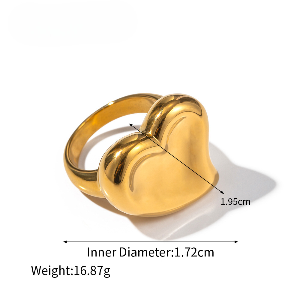 Rings Classification One Size Ring Size IG Style Retro Geometric Titanium Steel 18K Gold Plated Women's Rings
