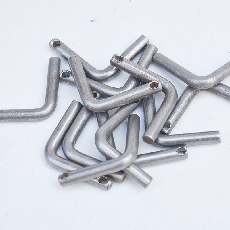 7字挂钩铁本色带孔吊钩异形件机械工具手柄8mm