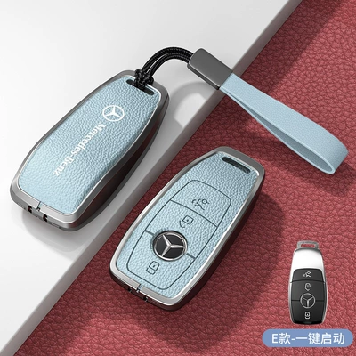 260L Glc300 S400 Without Car Car key bag - standard-e-model-one-click-start-blue-zinc-alloy-shell-hand-strap