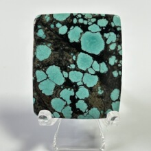 天然湖北沁胶绿松石矩形平安无事牌吊坠 纹路清晰 厂家直销批发