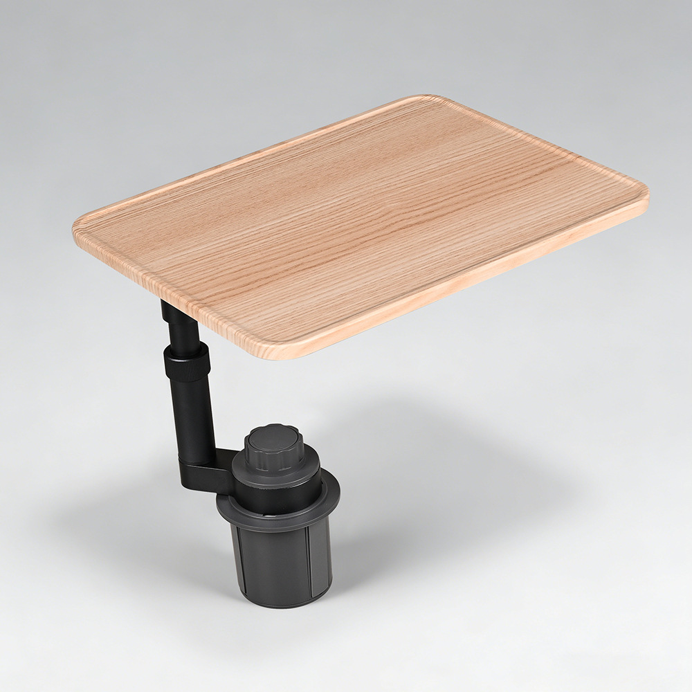 Suitable for Tesla Car-Mounted Telescopic Floating Small Table, Computer Table, Dining Tray, Multi-Functional Rotating and Height-Adjustable Small Square Table