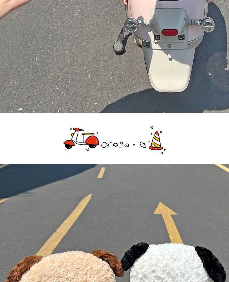 Thickened and enlarged lumbar support cushion for the back seat of electric vehicles, suitable for both electric bikes and motorcycles; plush back protector