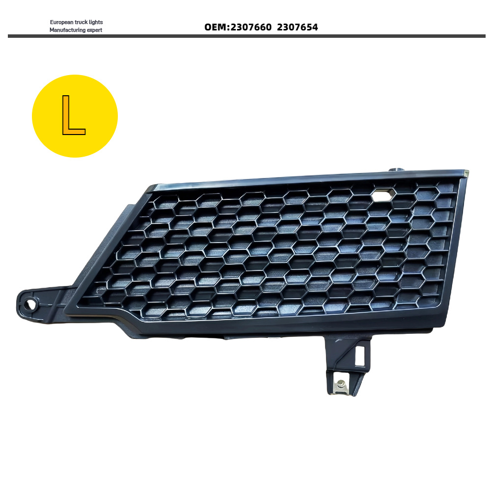 Cubierta de acabado debajo de la luz para pantalla de ventilación de panel de máscara de camión Scania 2307660 / 2307654