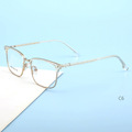 金属复古眼镜框时尚眉毛半框平光镜可配近视变色防蓝光眼镜52095