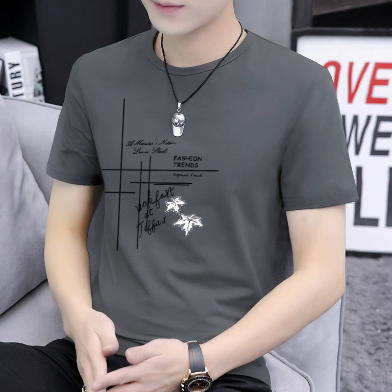Мужские рубашки с коротким рукавом 2025 новые летние мужские тонкие топы хлопковые футболки с коротким рукавом летний тренд