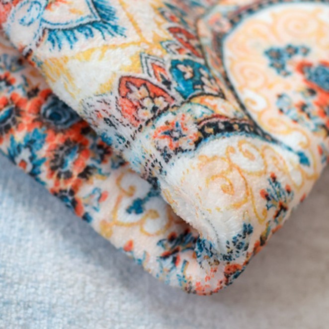 跨境复古波斯地毯客厅易打理可折叠水洗仿羊绒地毯卧室床边地垫