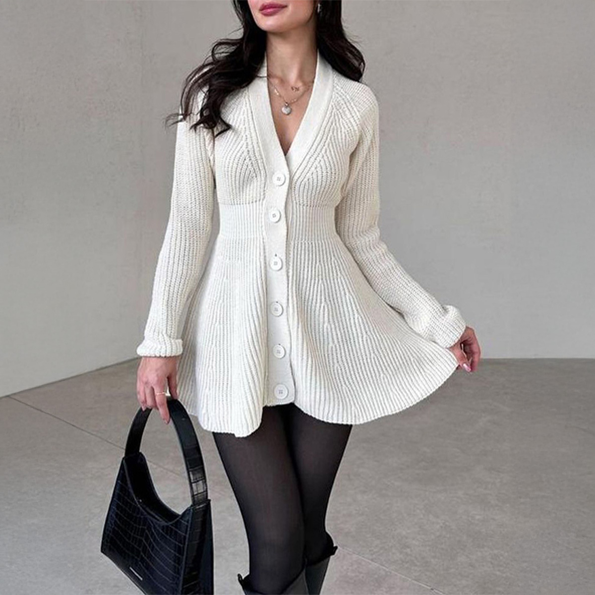 Women's Casual Long-Sleeve Dress