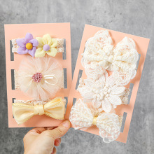 婴儿发带女宝宝护囟门帽头花发饰新生儿发箍周岁头饰蝴蝶结