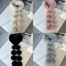 批发百搭毛绒围脖套头加厚仿狐狸毛围巾仿皮草毛领子披肩可爱保暖