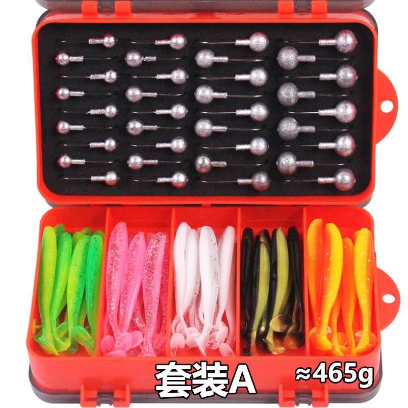 Venta al por mayor P2 luya caja de cebo de doble cara caja de división 127G caja de accesorios de plástico portátil gancho de plomo traje de cebo suave