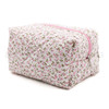 Fuchsia cosmetic bag for traveling, storage system with zipper, handheld storage bag, tape