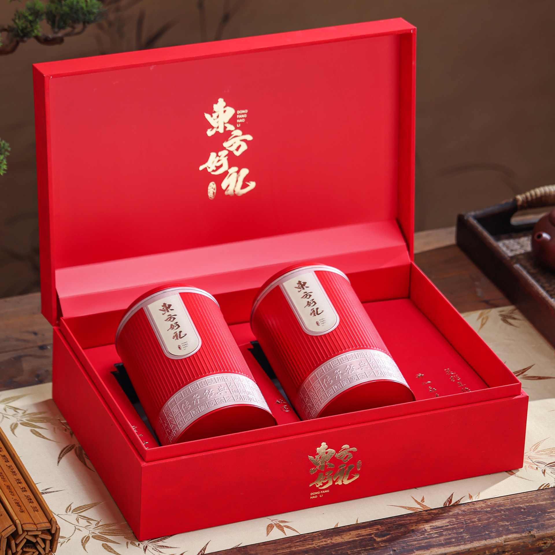 高档古树红茶礼盒空盒滇红茶半斤装金骏眉通用茶叶罐礼盒装空盒子