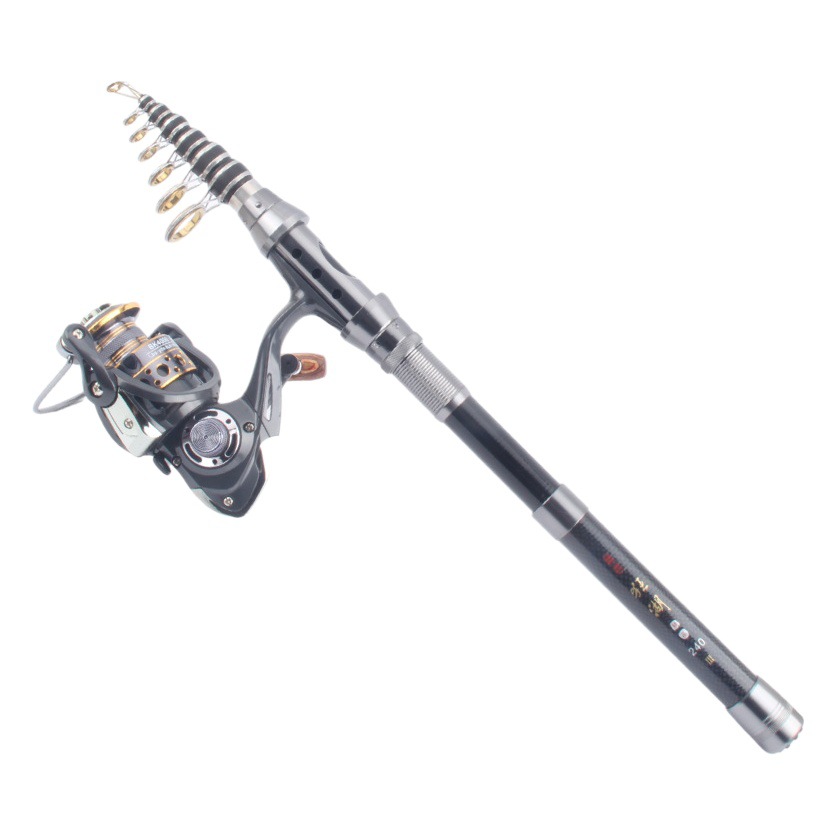 Lure Fishing Rod Set, Straight Handle Carbon Lure Rod, Portable Lure Rod, Long-Distance Casting Sea Fishing Spinning Reel Set