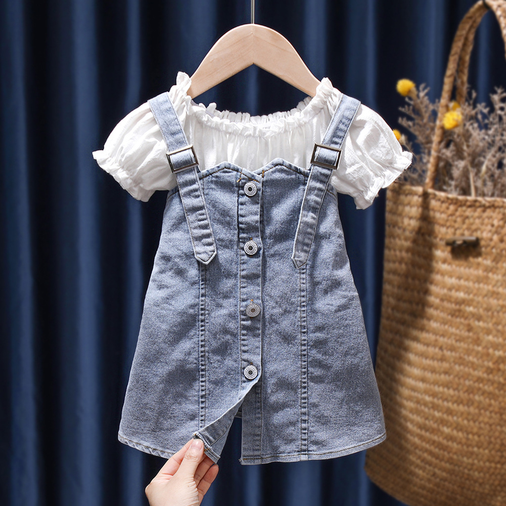 Girls\' Suit Western Style Children\'s 2024 Summer New Korean Style Children\'s Summer Casual Fashion Two-piece Suit