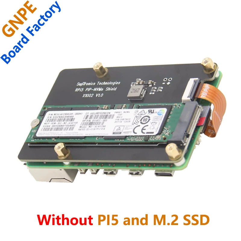 X1002 выделенный для Raspberry Pi 5 PCIe → M.2 NVMe адаптер, расширение для твердотельного накопителя M.2 2280