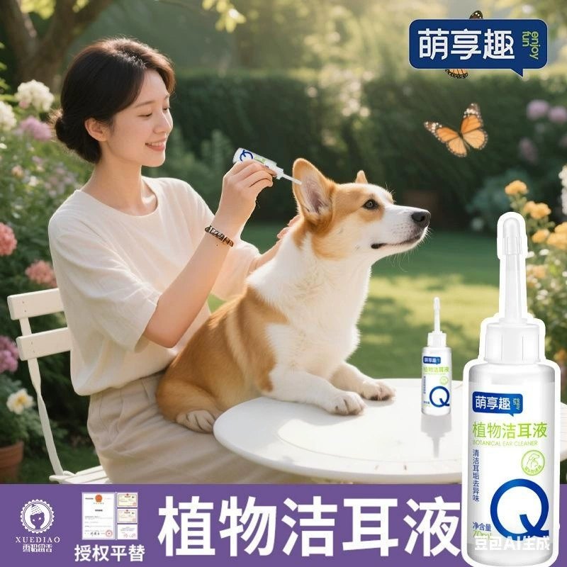 Вода для чистки ушей домашних животных для очистки пятен в ушных каналах кошек и собак, инструмент для чистки ушной серы, ушные капли, портативная милая жидкость для чистки ушей