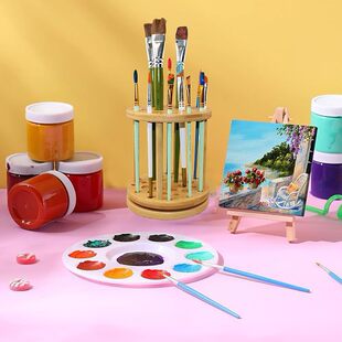 Bamboo Pen Holder Multifunctional Calligraphy Storage Rack Solid Wood New Chinese Style Paint Pen Holder Desktop Display Rack