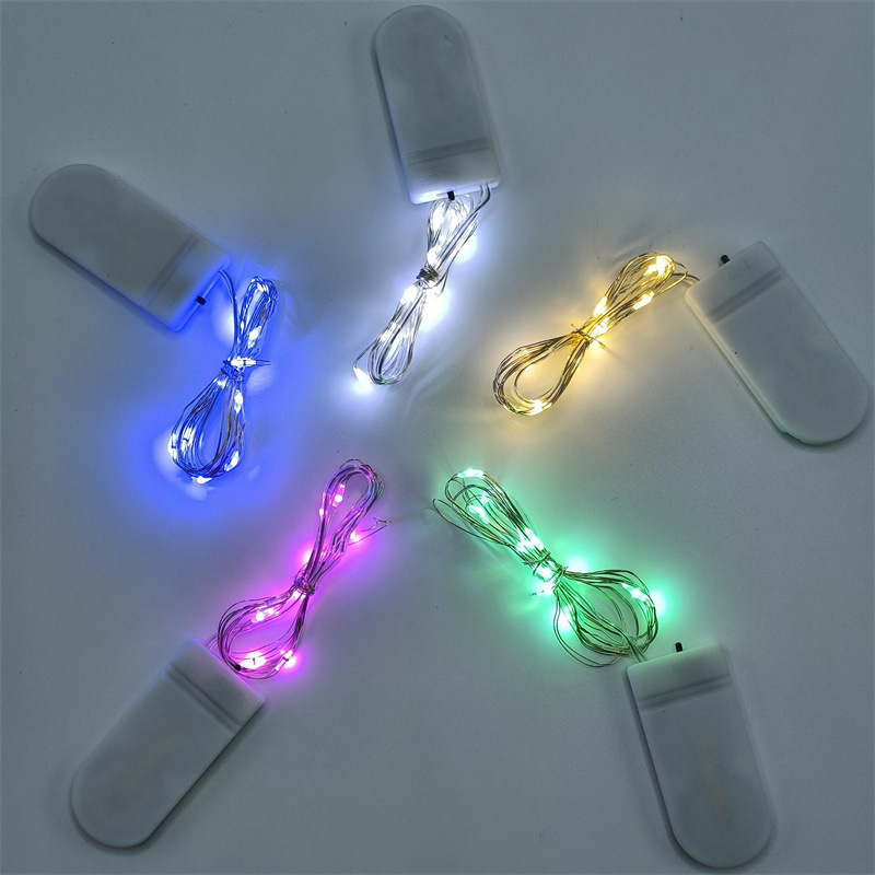 Día de San Valentín decoración de flores LED lámpara de cobre botón caja de baterías decoración de vacaciones artesanía decoración de luces de colores