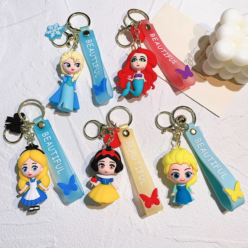 Cartoon Snow White Schoolbag Pendant Doll Silicone Car Key Chain Pvc Gift Wholesale Key Chain Car Cartoon Snow White Schoolbag Pendant Doll Silicone Car Key Chain Pvc Gift Wholesale Key Chain Car
