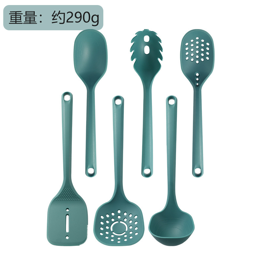 Utensilios de cocina de nailon de una pieza, juego de 6 piezas, suplemento alimenticio para bebés, cocina resistente a altas temperaturas, cuchara, espátula, juego de garras en polvo