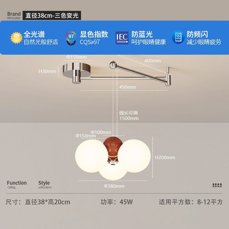 Candelabro de restaurante Lámparas de bar de comedor modernas y sencillas 2024 nuevas lámparas colgantes de restaurante de tira creativa nórdica