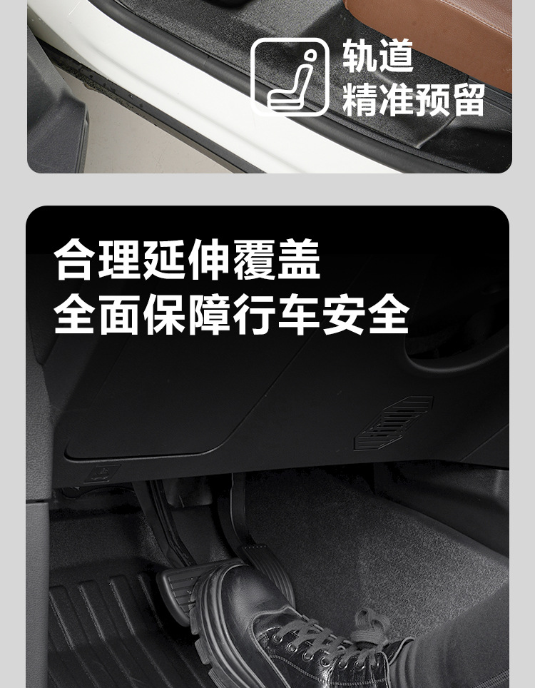 Suitable for Mercedes-Benz GLB five-seater/seven-seater, full coverage for the front two rows including door sills, 20-26 models, TPE car floor mats