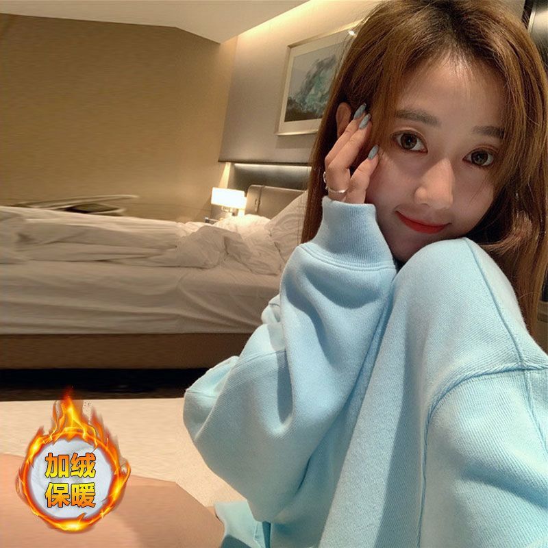 粉色卫衣女2025秋冬季装新款宽松设计感小众中长款打底衫上衣|undefined