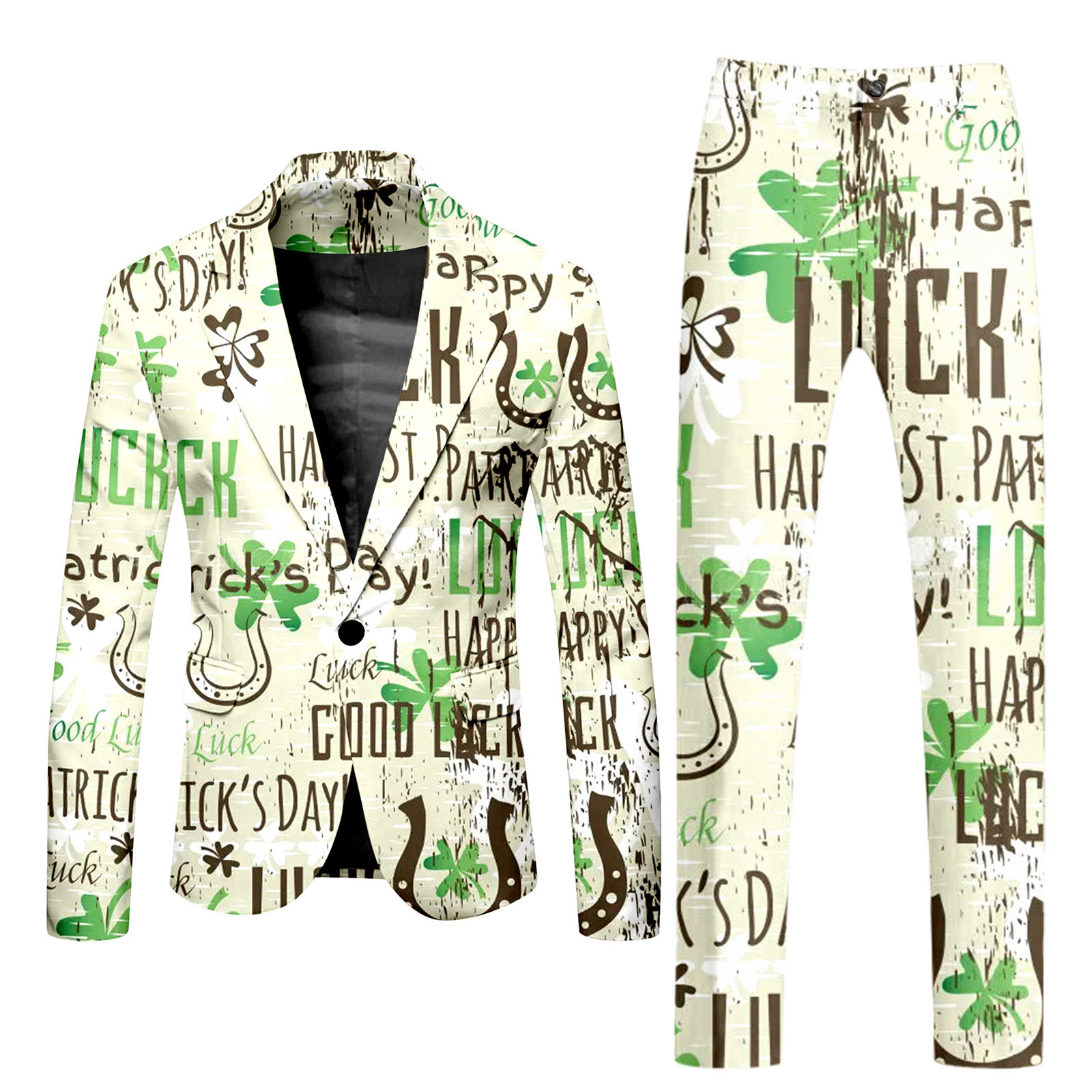 Traje verde fresco y enérgico Traje de estilo de personalidad casual de negocios Traje de un solo botón Pantalones delgados WL8-MR7