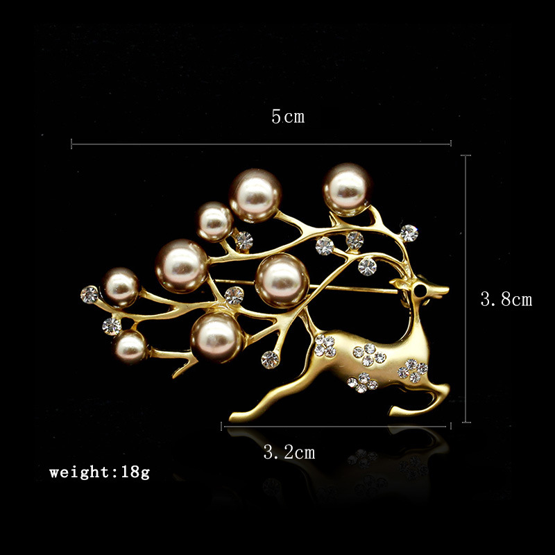 Elegant Glam Geometric Alloy Plating Inlay Artificial Pearls Rhinestones Shell Women's Brooches display picture 18