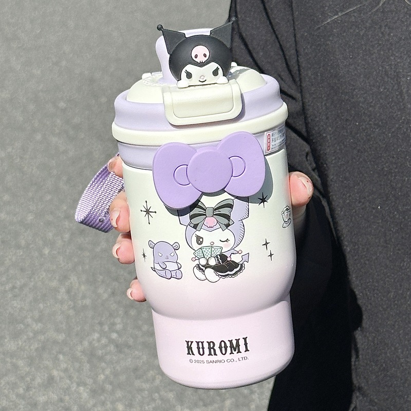 保温杯大容量水杯女生高颜值吸管杯316不锈钢便携茶水分离双饮杯|undefined