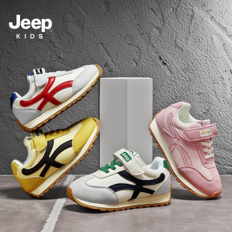 Jeep男童运动鞋2025新款轻便软底阿甘鞋儿童鞋子春秋款女童跑步鞋|undefined