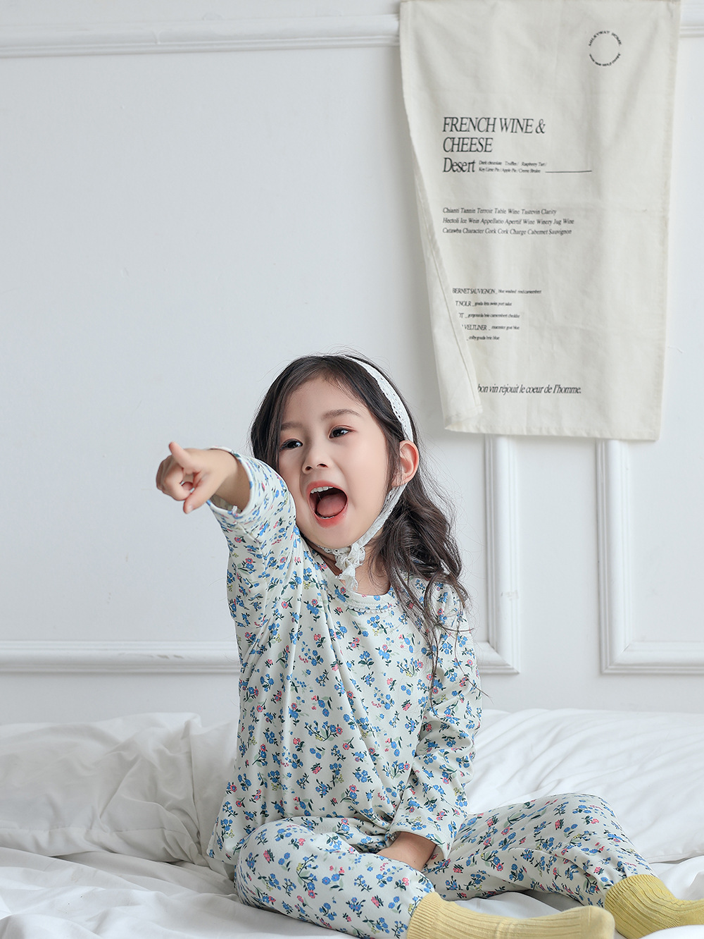Nuevo traje de niños niñas pijamas pijamas de encaje mujer de primavera y otoño fábrica de ropa de hogar al por mayor