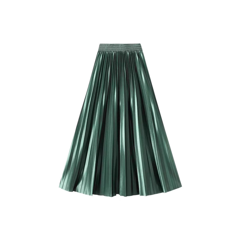 1m Long Skirt High Waist Pure Color Floor-Length Pearlescent Satin Pleated Skirt Large Hem A-Line Pleated Skirt 100cm 1m Long Skirt High Waist Pure Color Floor-Length Pearlescent Satin Pleated Skirt Large Hem A-Line Pleated Skirt 100cm