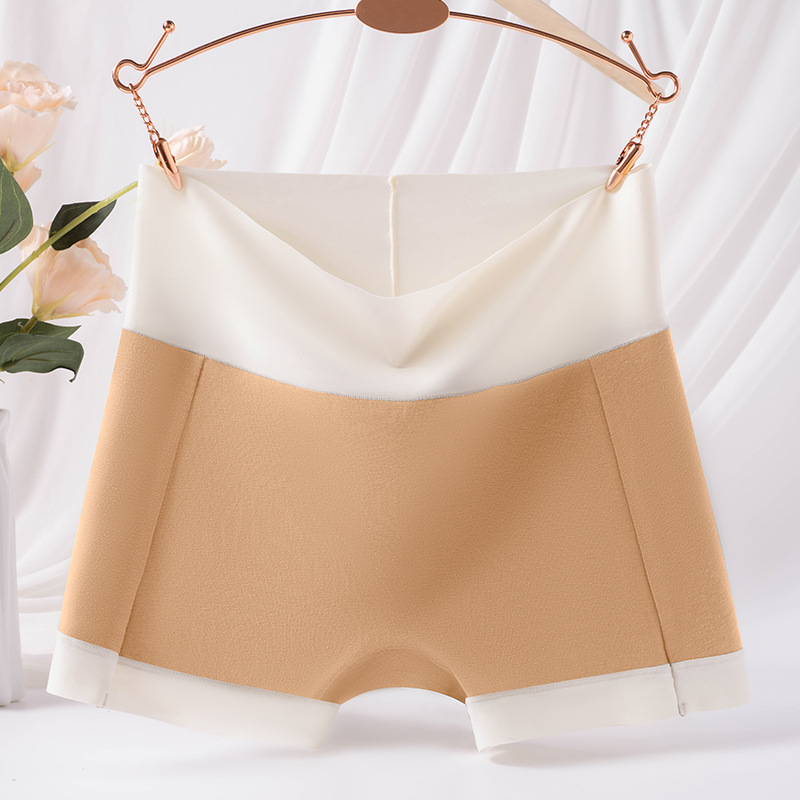 Pantalones de seguridad de algodón de cintura alta para mujer, talla grande, 200 kg de grasa mm, abdomen para evitar la luz, ángulo plano dos en uno, refrescante