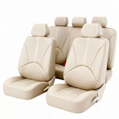 Seat cushion, seat cover — Leather Decoration - perforated-beige-five-seater-nine-piece-set