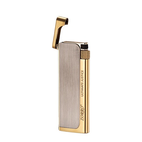 ZORRO Zorro inflatable lighter open flame slim and compact brushed metal texture personalized gift for men