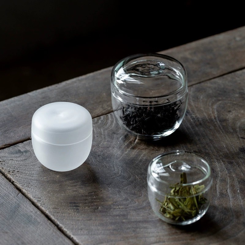 日本式のお茶の缶の小さいサイズは携帯してアイデアのガラスの茶の倉庫の貯蔵の缶を持って密封します。|undefined