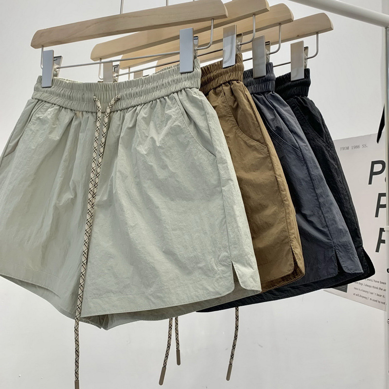 Washed Cotton All-match High Waist Shorts Women's 2025 Summer Loose Slimming A- line Loose Hot Pants Casual Sports Pants Washed Cotton All-match High Waist Shorts Women's 2025 Summer Loose Slimming A- line Loose Hot Pants Casual Sports Pants