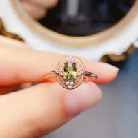 Новый натуральный турмалин кольцо S925 серебряная инкрустация мастер 4*6 мм дикий интернет-поп женские украшения оптом