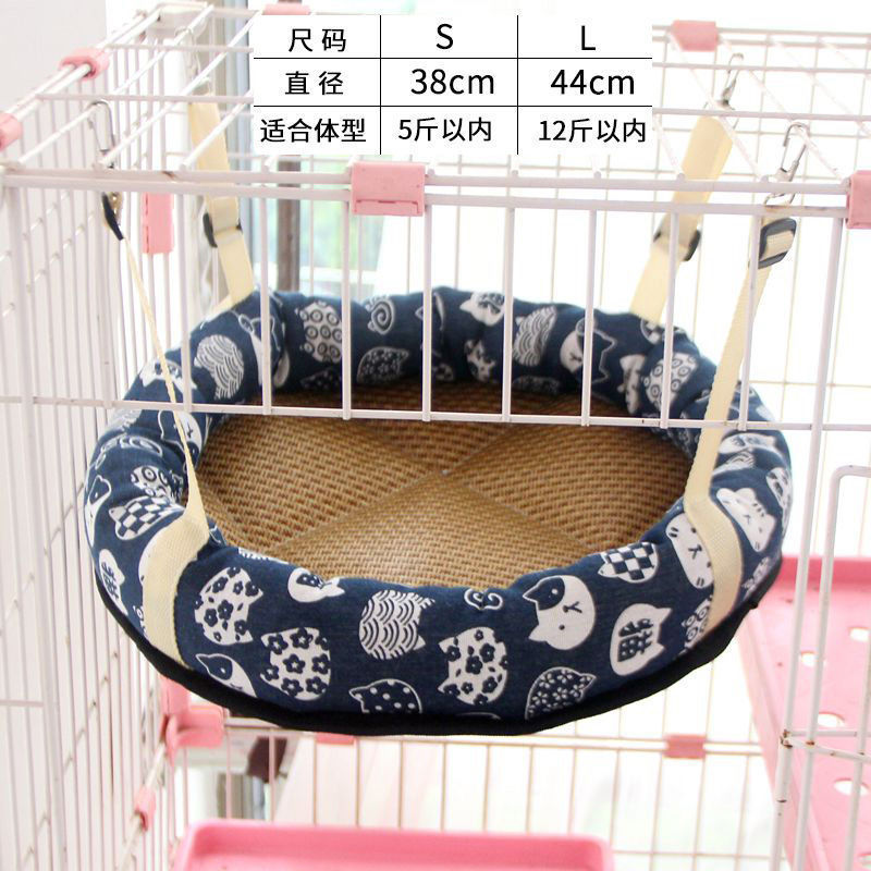 猫ハンモック、夏用ハンギングバスケット、ペットベッド、猫ケージ、吊り下げスイング、猫とウサギの吊り下げ巣、夏|undefined