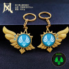 God's Eye Meng Wing with Wings Lili Moon Night Light Source Gaming Pendant Elements Keychain Glass Facial Alloy